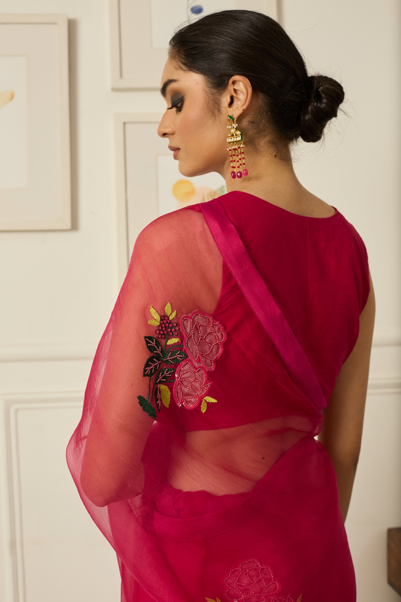 Rani Meenakshi Silk Organza - Bridal Wear Dehradun | Peeli Dori