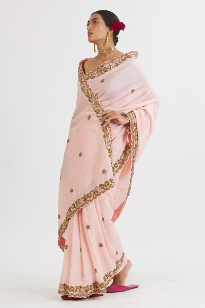 ZEENAT BLUSH SAREE