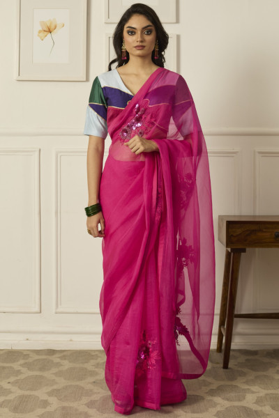 PINK ARADHANA SAREE