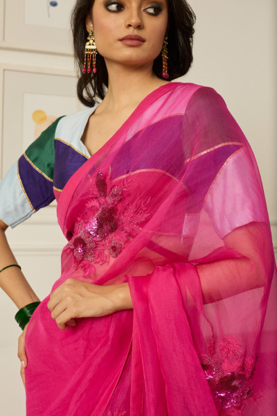 PINK ARADHANA SAREE