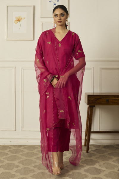 PINK IRIS KURTA SET