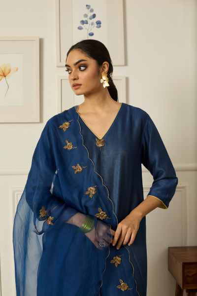 BLUE ROSE KURTA SET