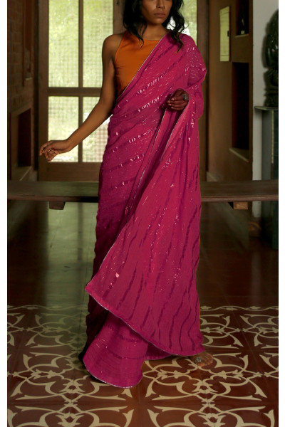 RANI PINK CHANDERI SAREE