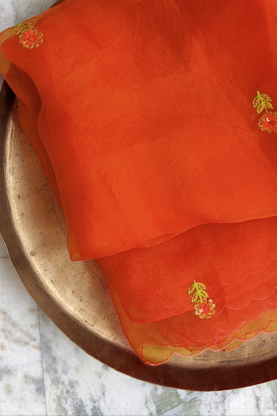 IRIS SAREE ORANGE