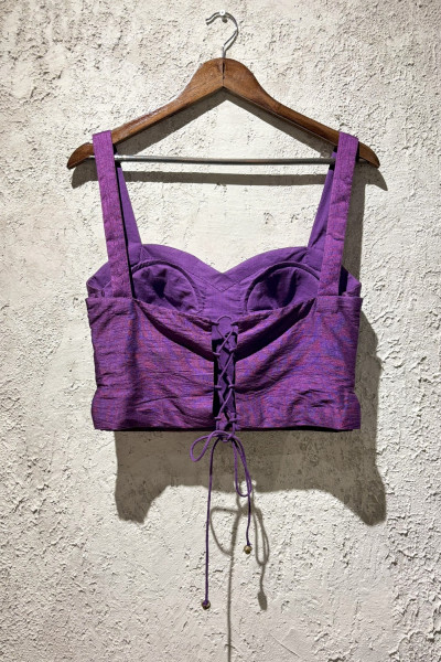 MYRA PURPLE SILK BLOUSE