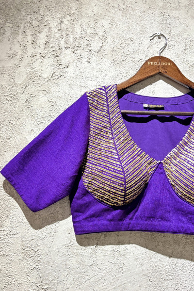 TILFI PURPLE GOTA BLOUSE