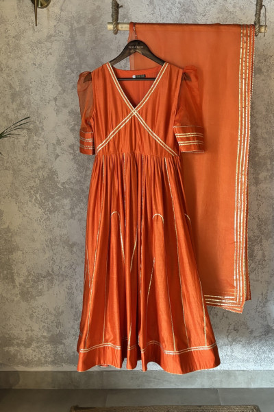 TILFI ORANGE ANARKALI