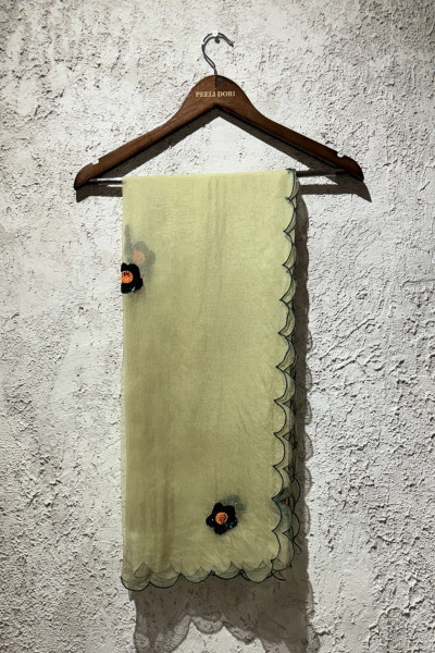 MINT GREEN GUL MEHANDI DUPATTA