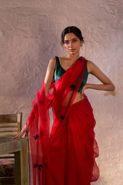 RUHANI RED SAREE