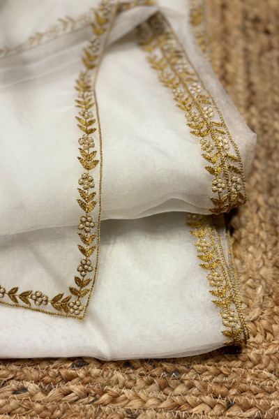 GULABH IVORY DUPATTA