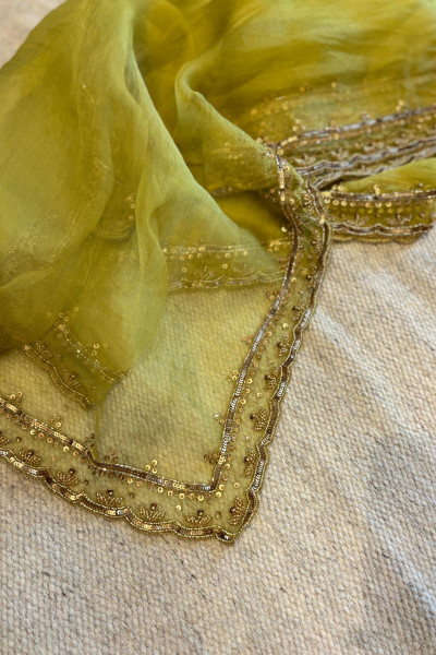 LIME RUQSAT DUPATTA