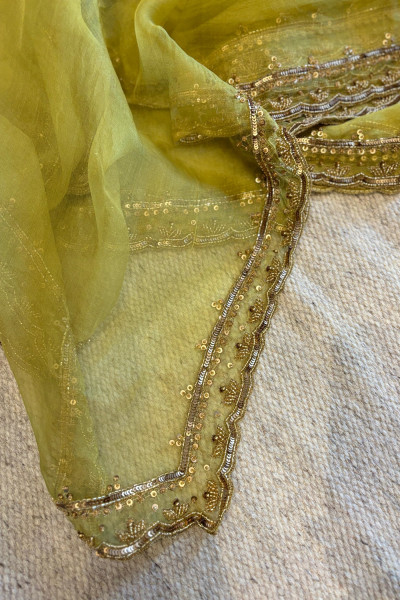 LIME RUQSAT DUPATTA