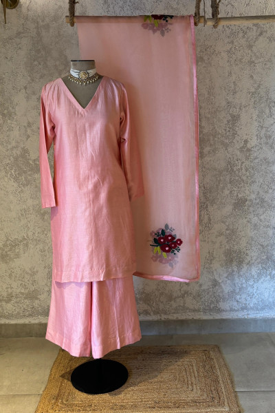 KESAR PINK KURTA SET