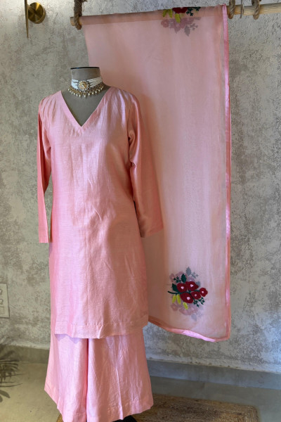 KESAR PINK KURTA SET