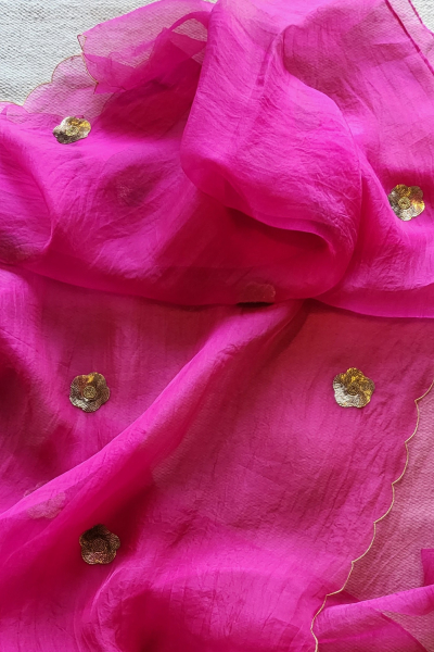 GUL PINK ORGANZA SAREE