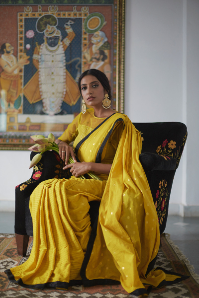 YELLOW NILAKSHI SAREE