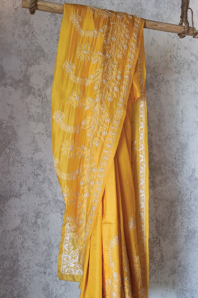 PAKIZHA CHANDERI YELLOW SAREE