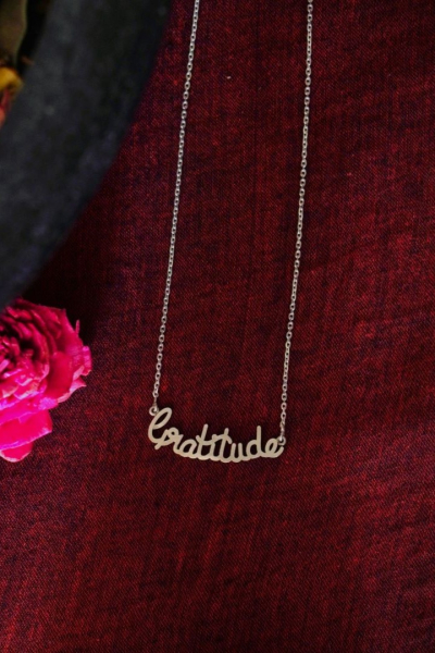 GRATITUDE NECKLACE SILVER