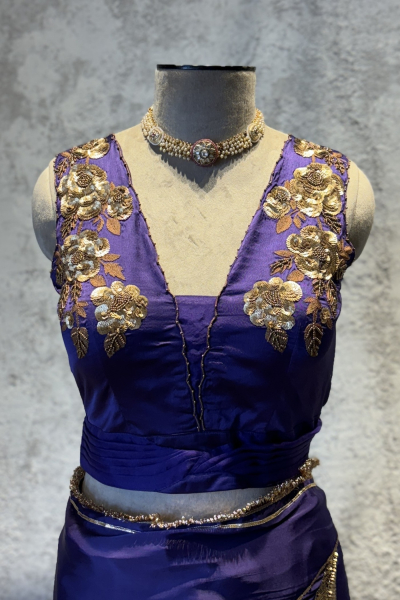 SAHINA SILK BLOUSE (PURPLE)