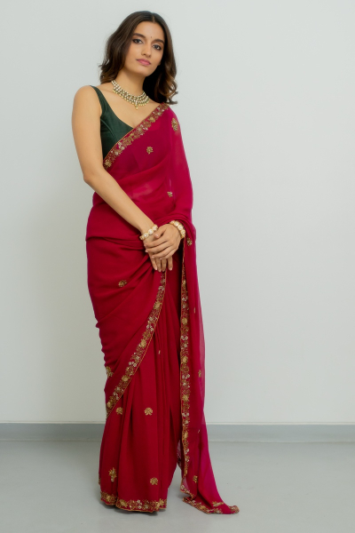 MEERA PINK GEORGETTE SAREE