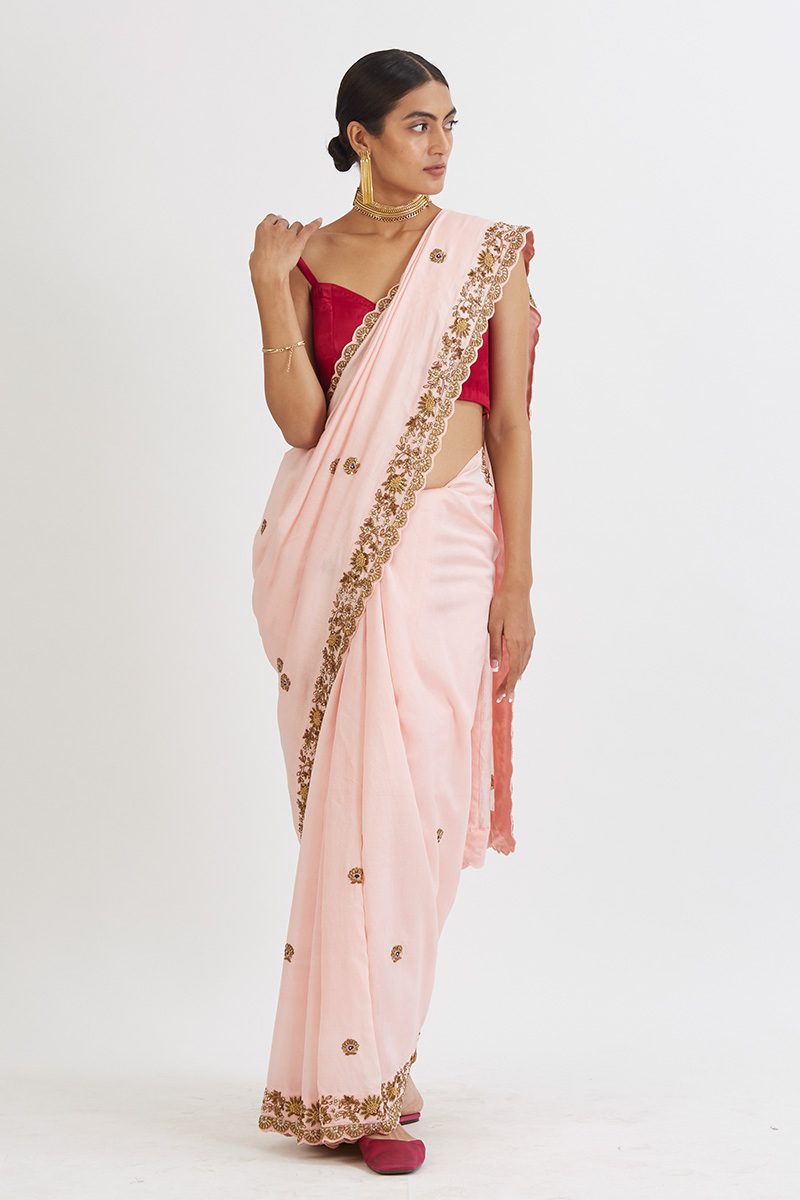 ZEENAT BLUSH SAREE