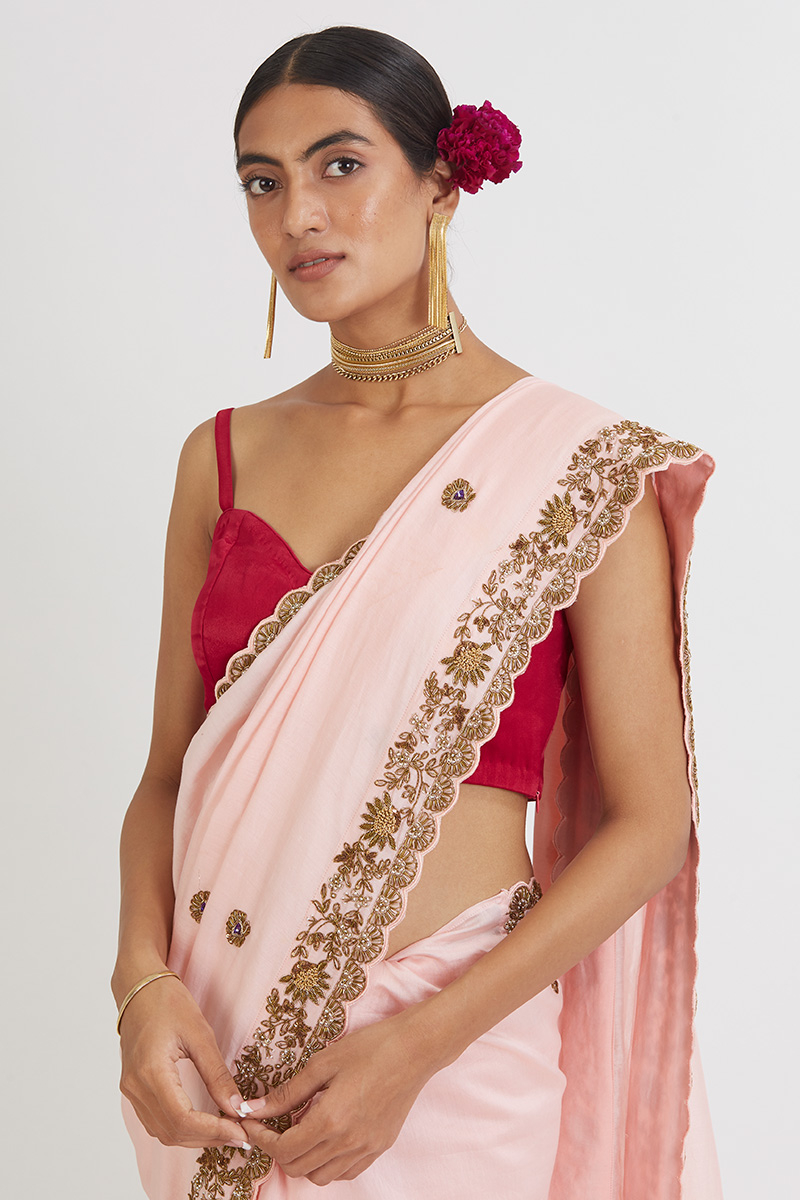ZEENAT BLUSH SAREE