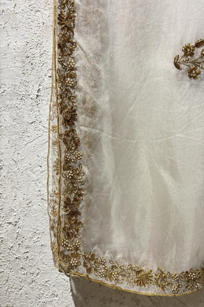 IVORY GOLD MEENAKSHI DUPATTA