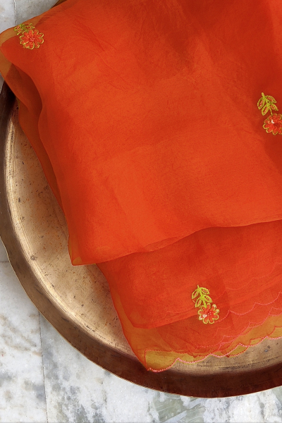 IRIS SAREE ORANGE