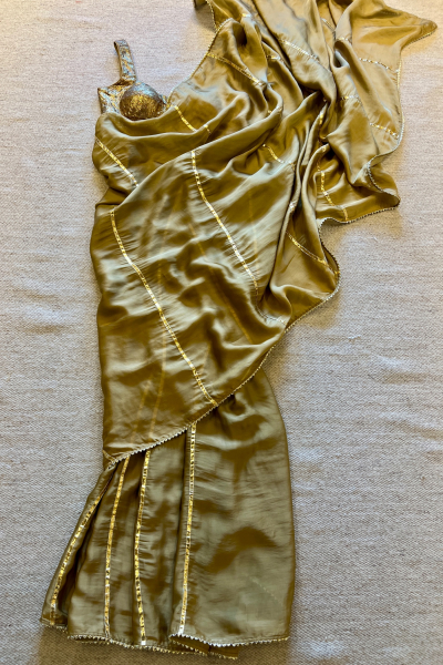 GOLD DHARA SATIN SAREE