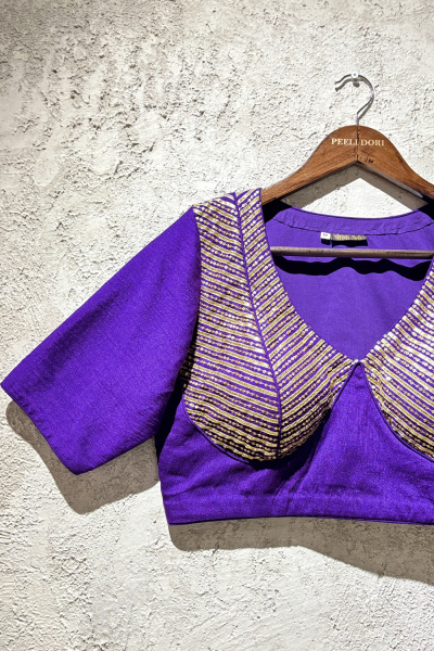 TILFI PURPLE GOTA BLOUSE