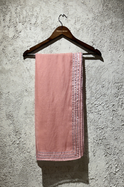 TILFI PASTEL PINK SILK ORGANZA DUPATTA