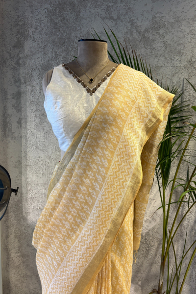 LINEN DAMINI SAREE