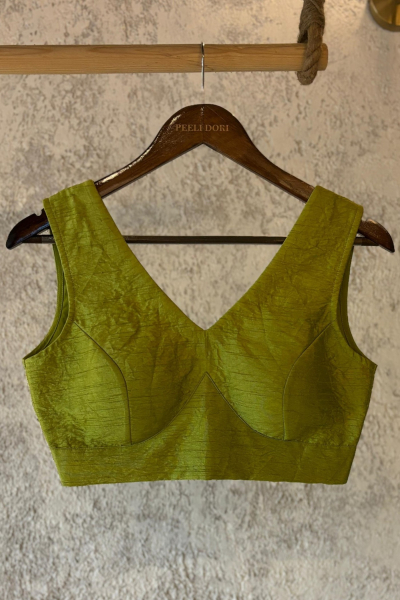 LIME MEENAKSHI SILK BLOUSE