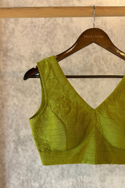 LIME MEENAKSHI SILK BLOUSE