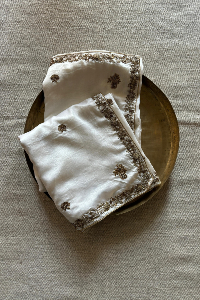 ZEENAT IVORY SAREE
