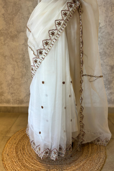 MEHAFIL IVORY SAREE