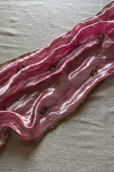 ELOISE PINK SILK TISSUE DUPATTA
