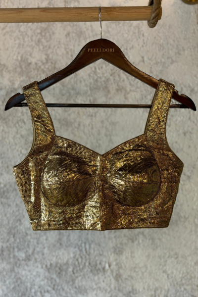 GOLD DISHA BLOUSE (SLEEVELESS)