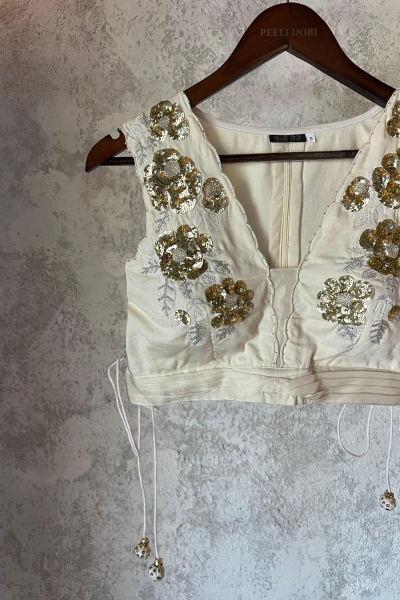 IVORY AND GOLD SAHINA BLOUSE