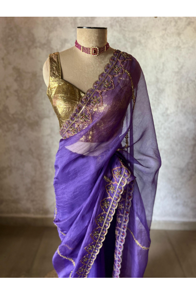 PURPLE MEHAFIL SAREE