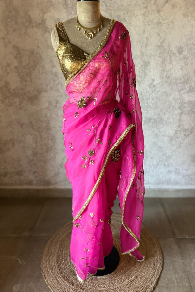 RUQMANI SILK ORGANZA SAREE