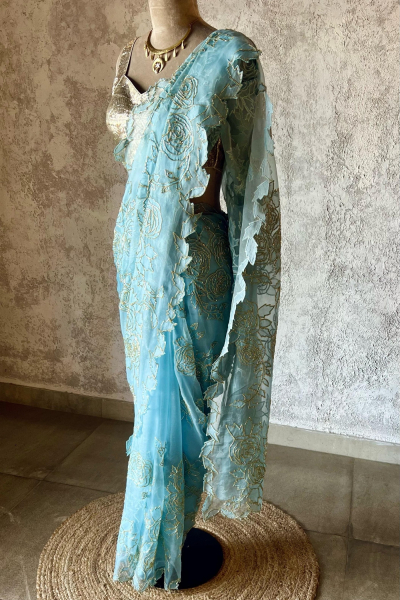 BLUE ROSY SAREE