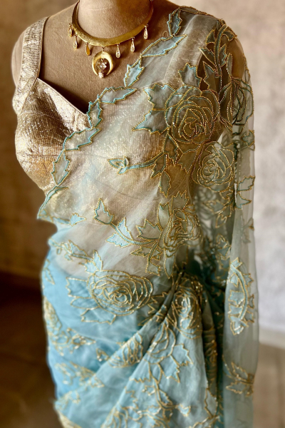 BLUE ROSY SAREE