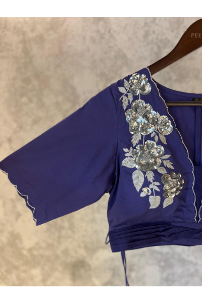 PURPLE SAHINA COTTON BLOUSE