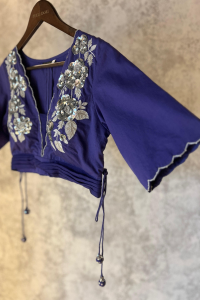 PURPLE SAHINA COTTON BLOUSE