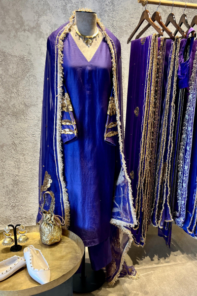 LAURET PURPLE KURTA SET