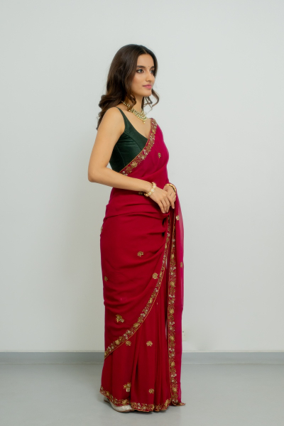 MEERA PINK GEORGETTE SAREE