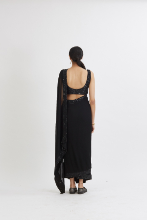 BLACK ANAMIKA SAREE