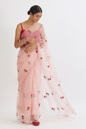 GUL MEHANDI SAREE BLUSH PINK