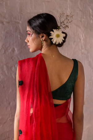 RUHANI RED SAREE